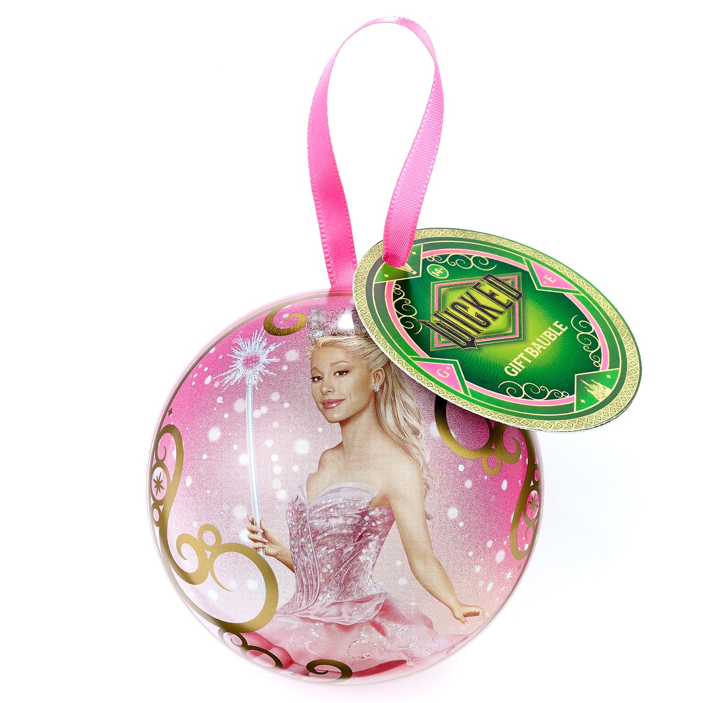 Wicked Glinda Pink Shiz University Gift Bauble with Necklace Inside