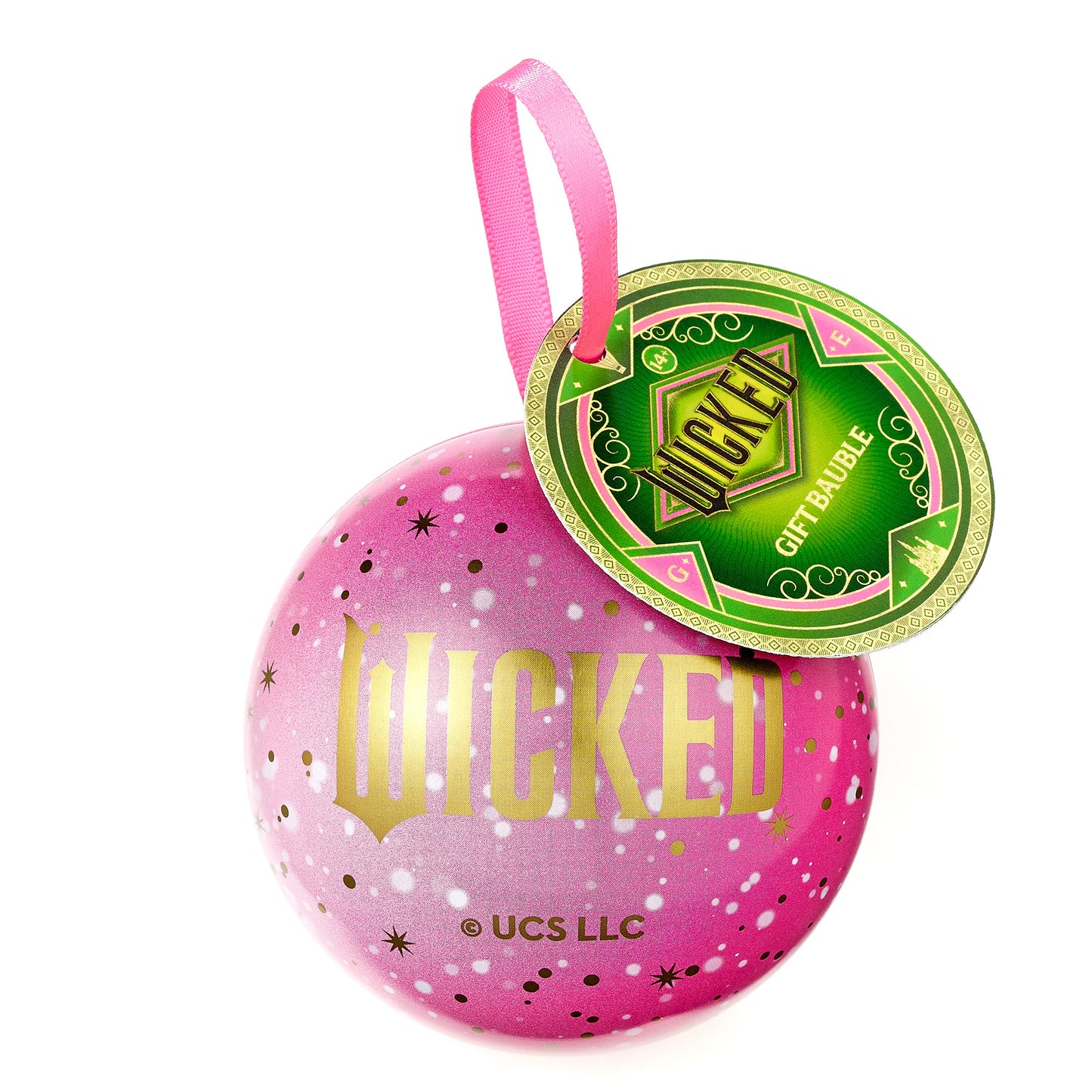 Wicked Glinda Pink Shiz University Gift Bauble with Necklace Inside