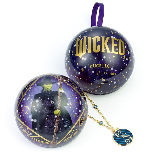 Wicked Elphaba & Blue Shiz University Gift Bauble with Necklace Inside