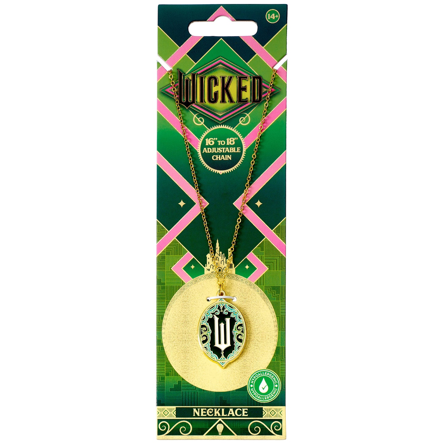 Wicked W Green Emerald City Necklace