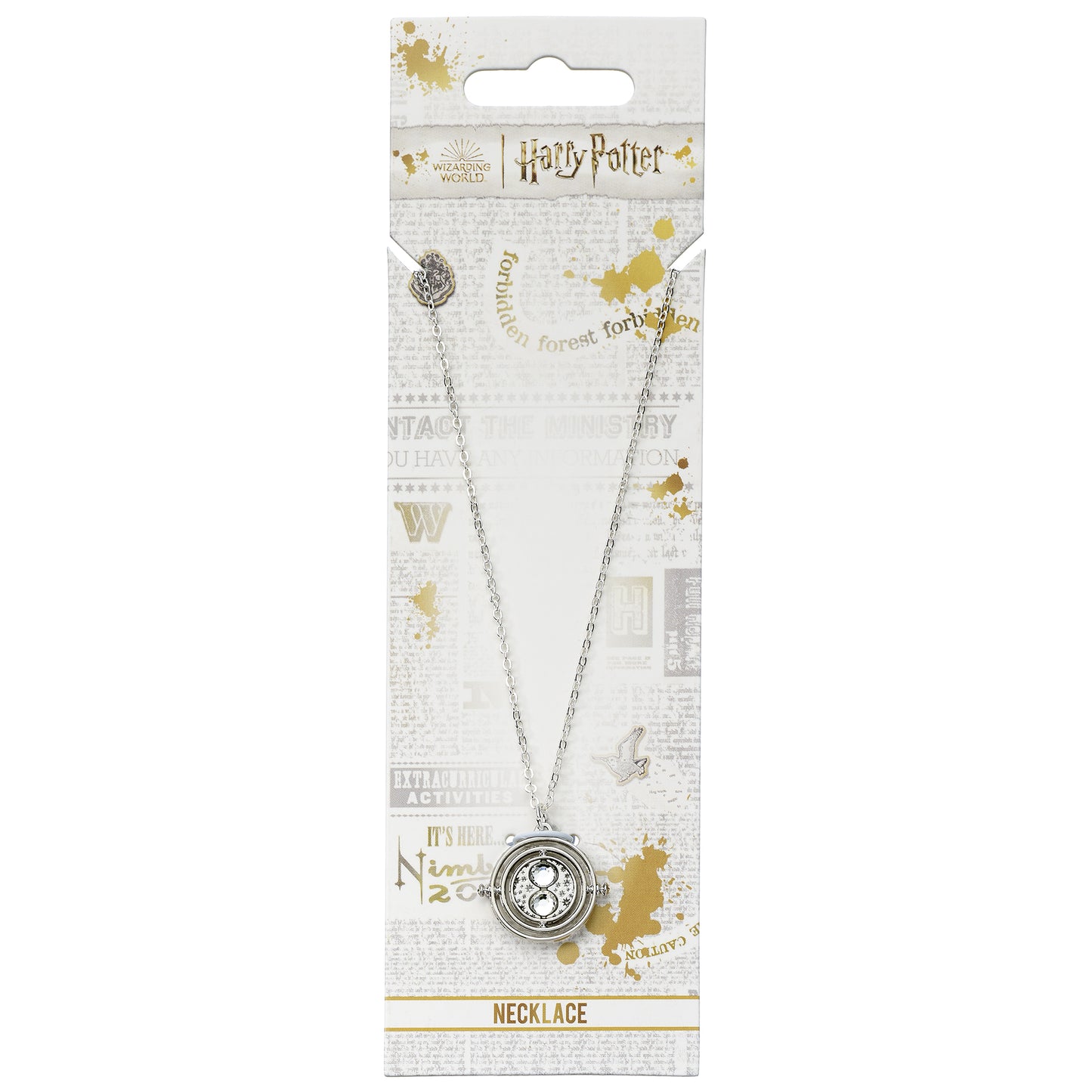 Harry Potter Silver Tone Time Turner Necklace - Silver