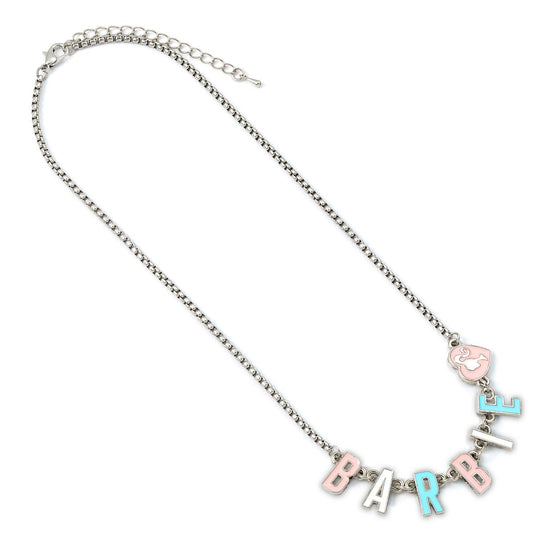 Barbie Enamel Letter Name Necklace