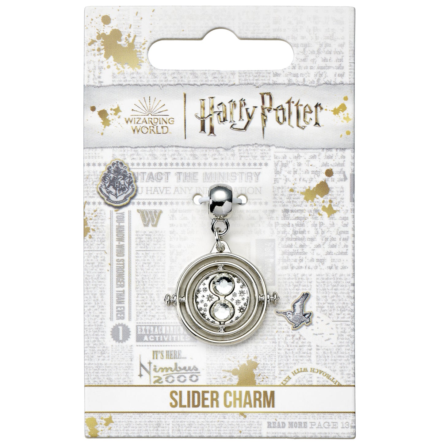 Harry Potter Time Turner Silver Tone Slider Charm - Silver