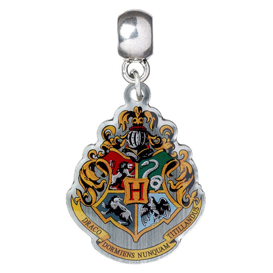 Harry Potter  Hogwarts Crest Slider Charm - Silver