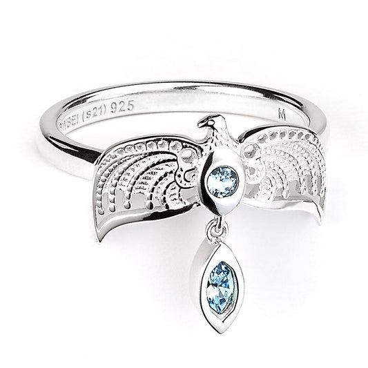 Harry Potter Sterling Silver Diadem Ring Embellished with Crystals - Silver & Blue