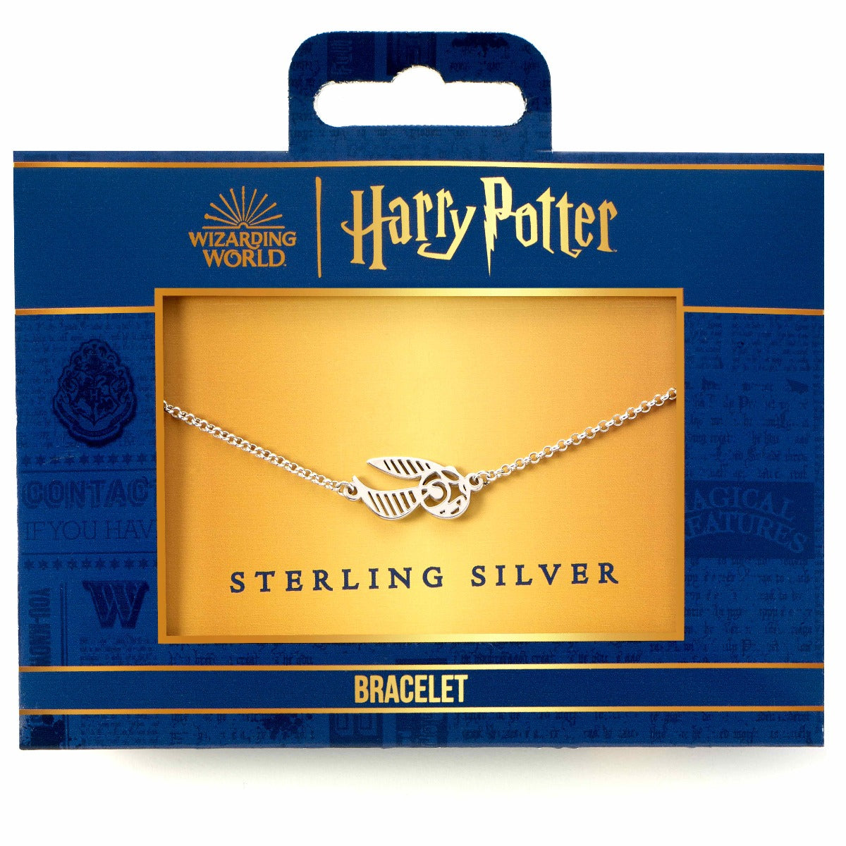 Harry Potter Sterling Silver Golden Snitch Charm Bracelet