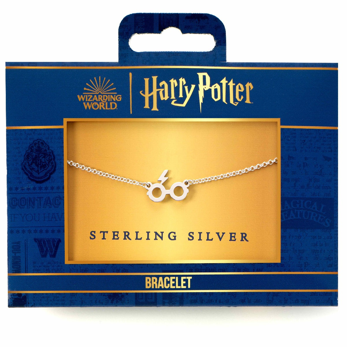 Harry Potter Sterling Silver Glasses & Lightning Bolt Charm Bracelet
