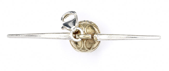 Harry Potter Golden Snitch Clip On Charm - Sterling Silver