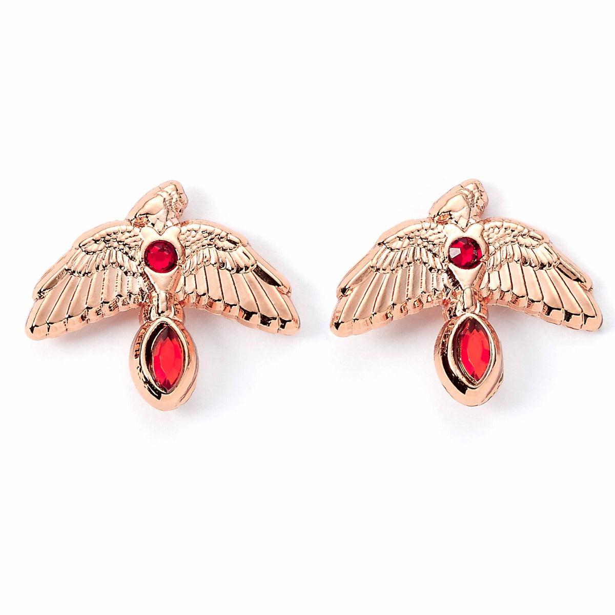 Harry Potter Fawkes Rose Gold Plated Stud Earrings  - Rose Gold