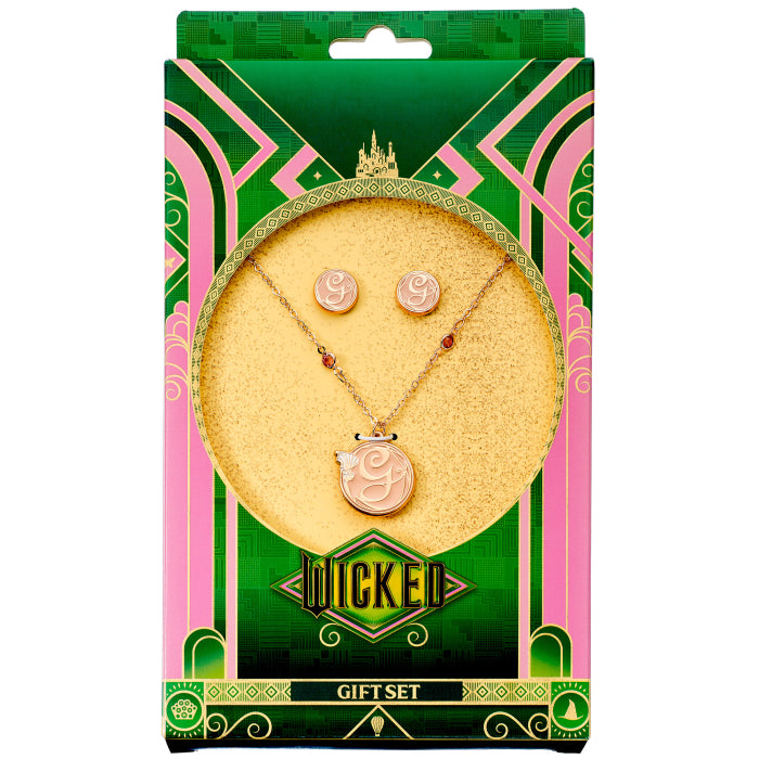 Wicked Glinda Necklace and Stud Earrings Gift Set