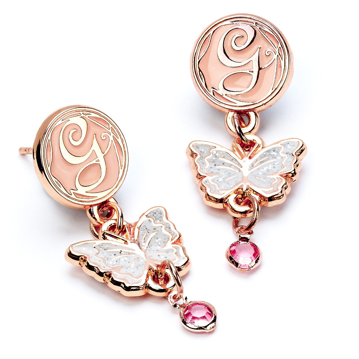 Wicked Glinda Drop Butterfly Earrings