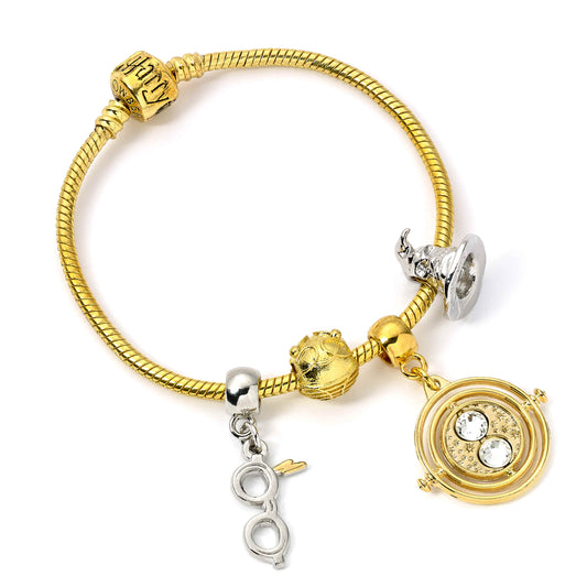 Harry Potter Gold Plated Charm Bracelet Set