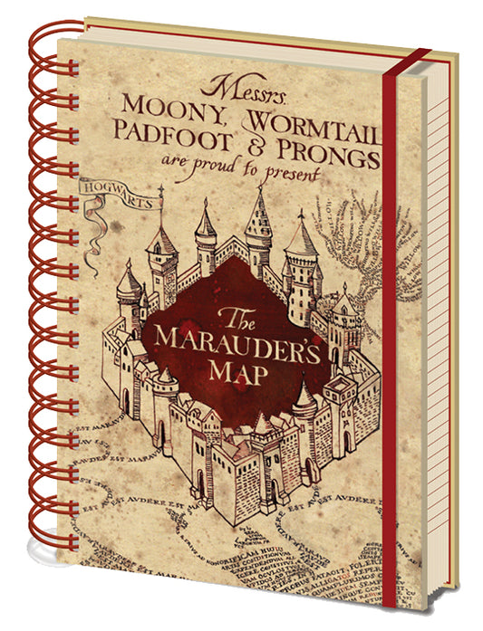 Harry Potter Maraudars Map Notebook - Yellow