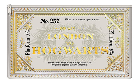 Trousse Harry Potter Hogwarts Express Ticket - Crème