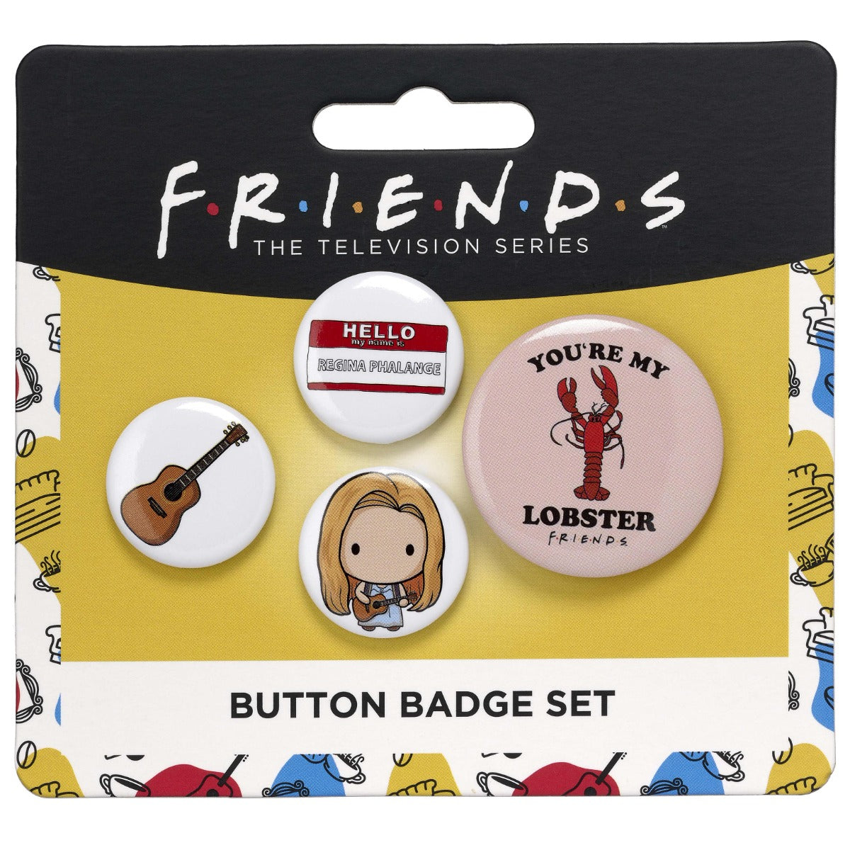 Friends the TV Series Phoebe Button Badge Set - Red