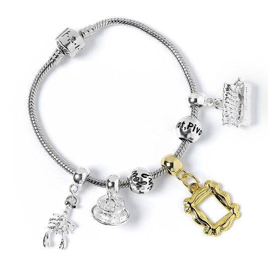 Friends the TV Series Charm Bracelet with 4 Charms - Silver