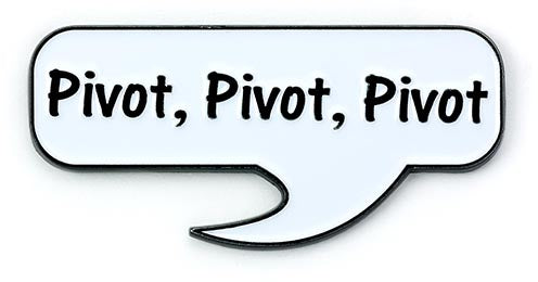 Friends the TV Series Pivot, Pivot Pin Badge - White