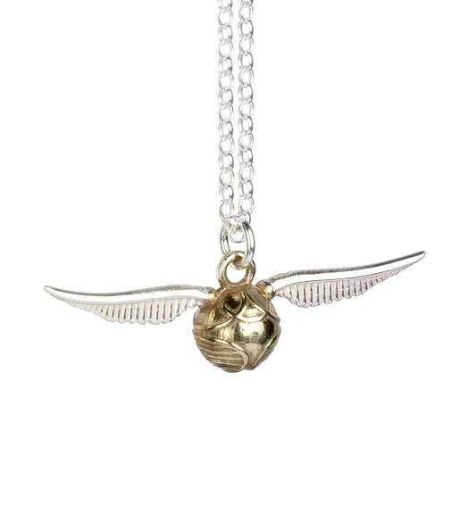 Harry Potter Golden Snitch Charm Necklace in Sterling Silver - Silver