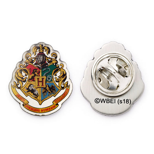 Harry Potter Hogwarts Crest Pin Badge - Silver