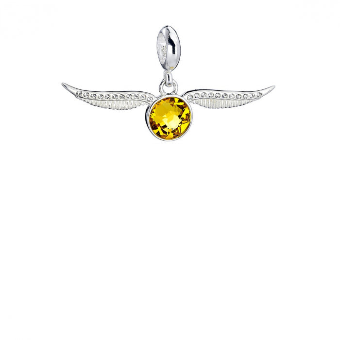 Harry Potter Golden Snitch Slider Charm Embellished with Crystals - Sterling Silver