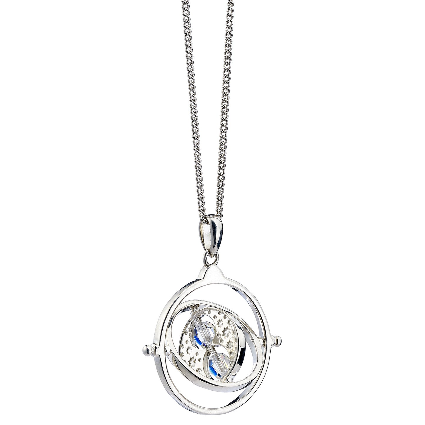 Harry Potter Time Turner Necklace Embellished with Crystals - Sterling Silver