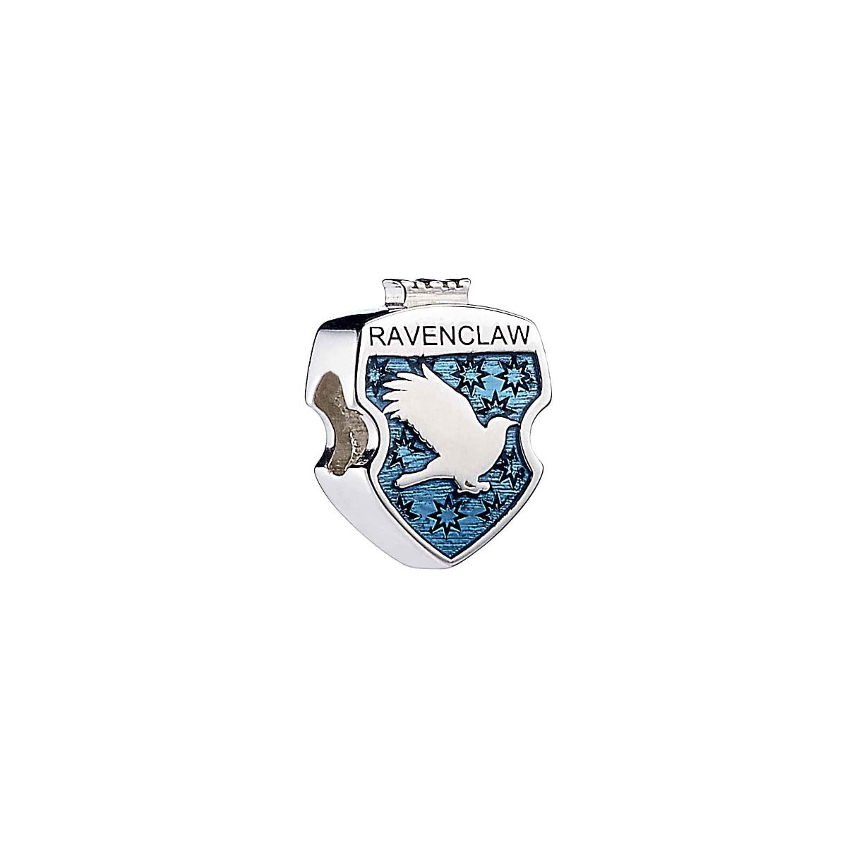 Harry Potter Sterling Silver Ravenclaw House Shield Spacer Bead - Sterling Silver