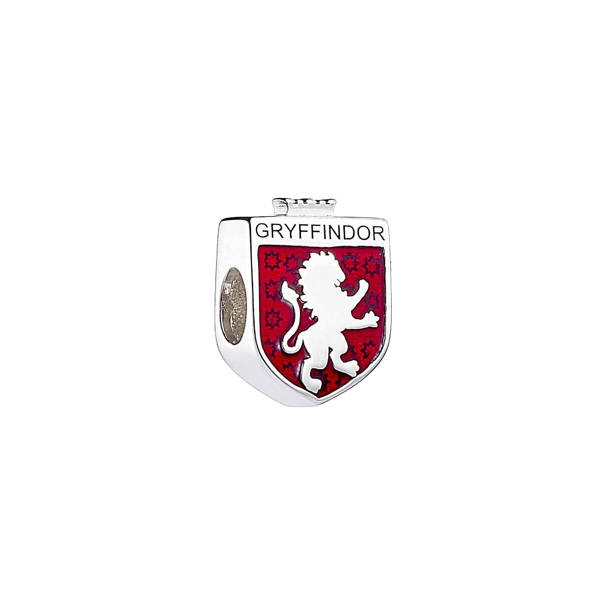 Harry Potter Sterling Silver Gryffindor House Shield Spacer Bead - Sterling Silver