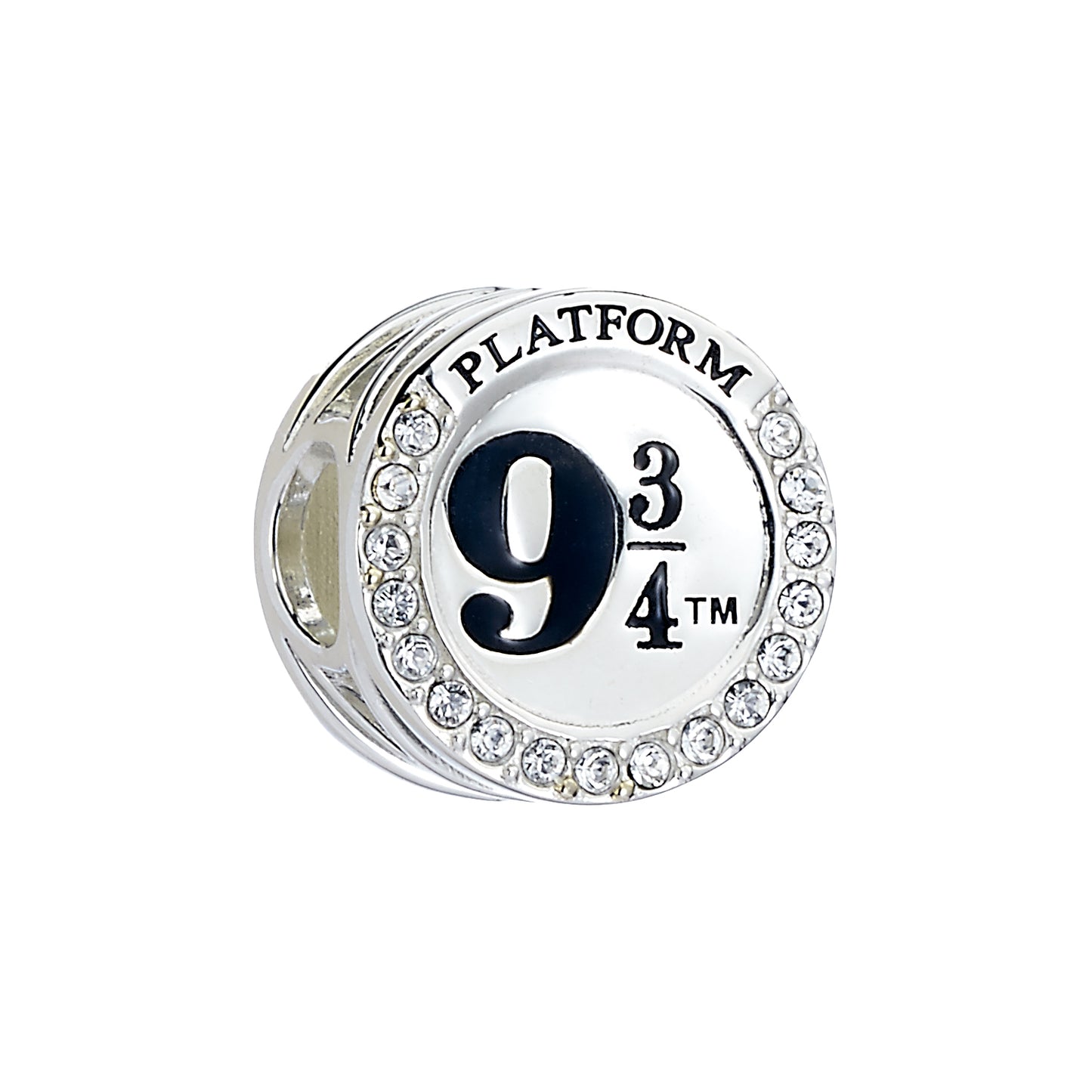 Harry Potter Platform 9 3/4 Charm Bead Embellished with Crystals - Sterling Silver