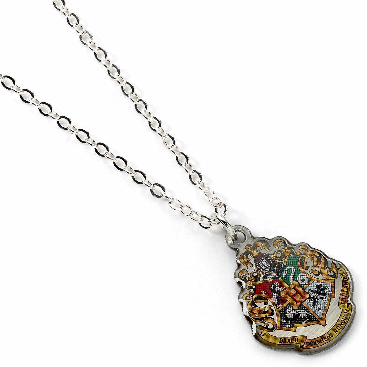 Harry Potter  Hogwarts Crest Necklace - Silver